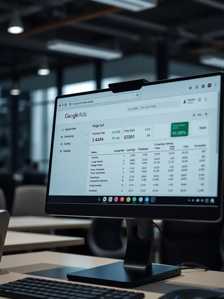 A screenshot of a Google Ads dashboard showing a successful PPC campaign with high conversion rates, managed by Nextreach.